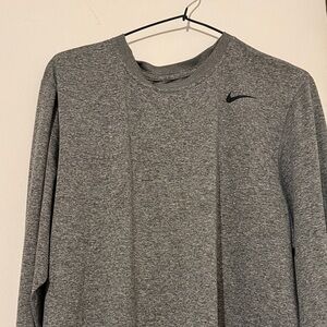 Nike Men's Heather Gray Crewneck Sweater